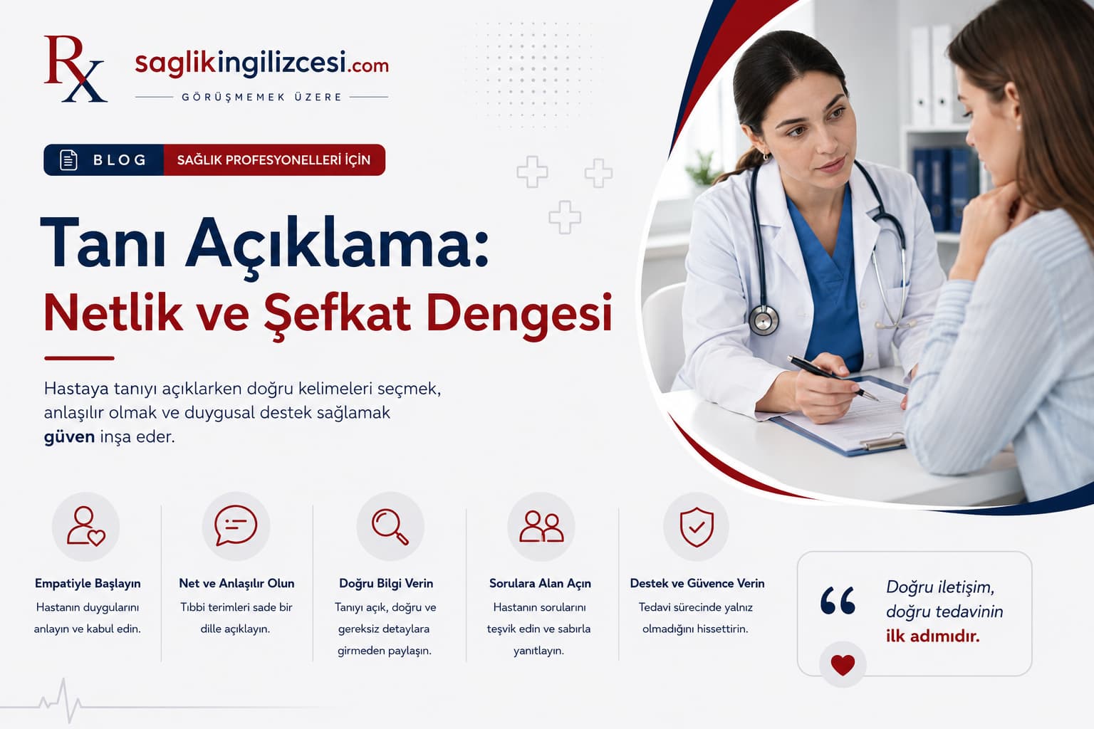 Klinik Ortamda İngilizce İletişim: Muayene, Tanı ve Tedavi Sürecinde Kullanılan İfadeler